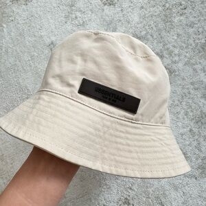 Essentials Beige Bucket Hat